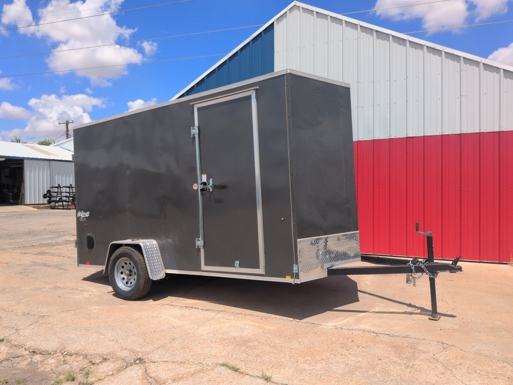 2026 Pace American 6X12 Single Charcoal Enclosed Trailer