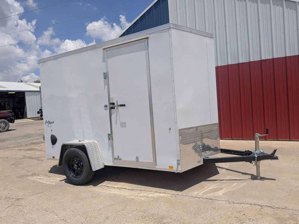2026 Pace American Single 6X10 White Enclosed Trailer