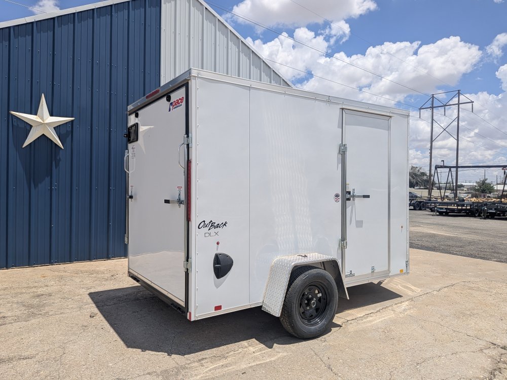 2026 Pace American Single 6X10 White Enclosed Trailer